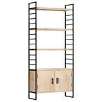 vidaXL Boekenkast met 4 schappen 80x30x180 cm massief, Huis en Inrichting, Verzenden, Nieuw