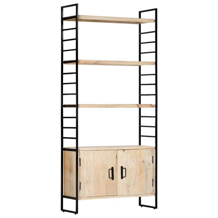 vidaXL Boekenkast met 4 schappen 80x30x180 cm massief, Huis en Inrichting, Kasten | Boekenkasten, Nieuw, Verzenden