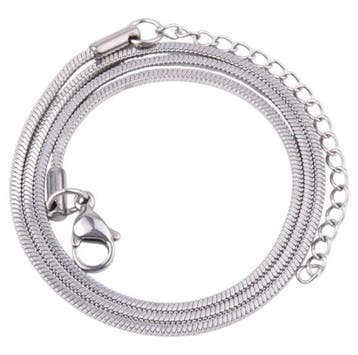 Fako Bijoux - Ketting - Slang Schakel - Snake Chain - RVS -, Bijoux, Sacs & Beauté, Verzenden