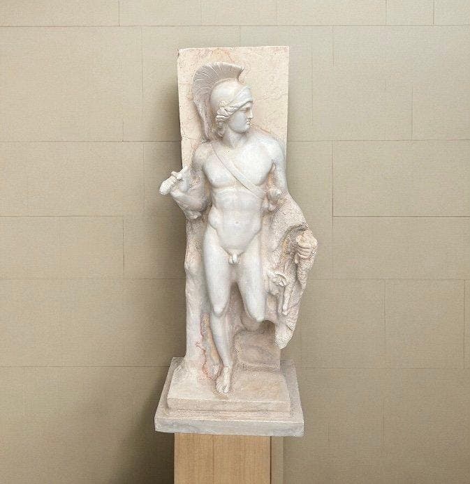 sculptuur, Busto Achille - 41 cm - Gegoten steen, Antiek en Kunst, Curiosa en Brocante