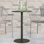 vidaXL Tuintafel rond Ø50x72 cm staal zwart, Tuin en Terras, Tuintafels, Verzenden, Nieuw