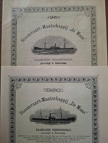 Document - Stoomvaart-Maatschappij “de Maas”, Rotterdam 1901