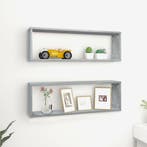 vidaXL Wandschappen kubus 2 st 80x15x26,5 cm bewerkt hout, Verzenden, Nieuw