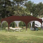 vidaXL Pop-up Feesttent 575 x 288 x 245 cm Bruin Oxford Stof, Verzenden, Nieuw