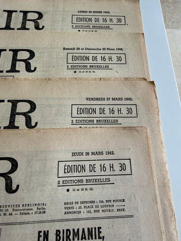 Le Soir (volé) : Ensemble de 4 fascicules « L’Etoile, Nieuw