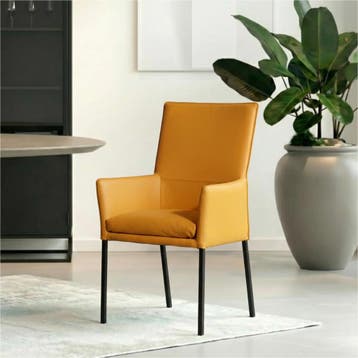 Set van 10 Leren eetkamerstoelen Royal - Toledo Leem, Ophalen of Verzenden