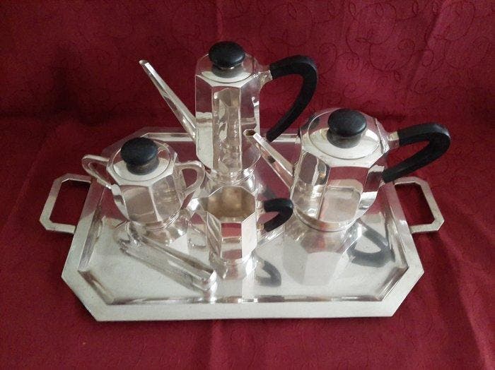 Service à thé et café (6) - Plaqué(e) argent, Antiquités & Art, Art | Objets design