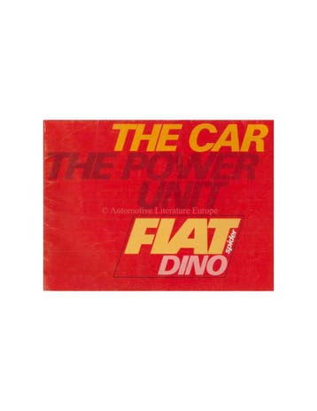 1967 FIAT DINO SPIDER BROCHURE ENGELS, Ophalen of Verzenden, Nieuw