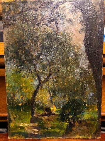 Lidio Ajmone (1884–1945) - Uliveto con orcio