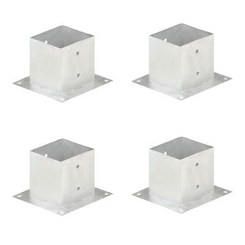vidaXL Paalankers 4 st 141 mm gegalvaniseerd metaal, Tuin en Terras, Palen, Balken en Planken, Verzenden, Nieuw