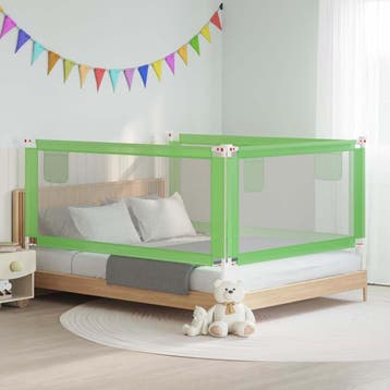 vidaXL Bedhekje peuter 190x25 cm stof groen, Verzenden