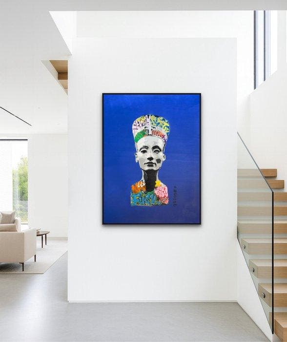 Quiona+ - ‘The Nefertiti’ (No Reserve Price), Antiquités & Art, Art | Peinture | Moderne