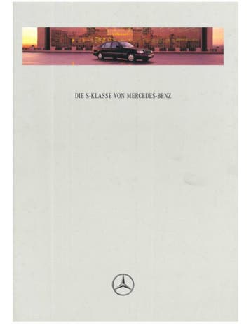 1996 MERCEDES BENZ S KLASSE HARDCOVER BROCHURE DUITS, Nieuw