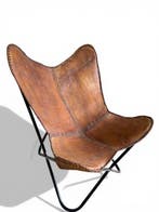 Fauteuil - chaise papillon - Cuir, Métal - Chaise papillon -