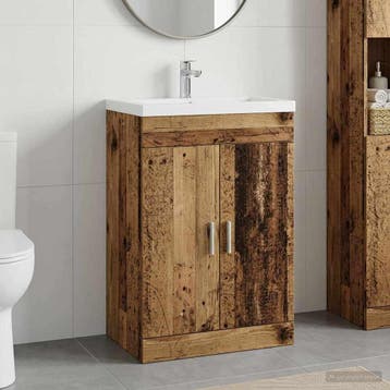 vidaXL Badkamer Onder Het Wastafel Kast Oud hout 78,5 x 37,5, Verzenden, Nieuw