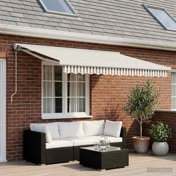 vidaXL Elektrische Zonneluifel 100% Polyester, Tuin en Terras, Verzenden, Nieuw