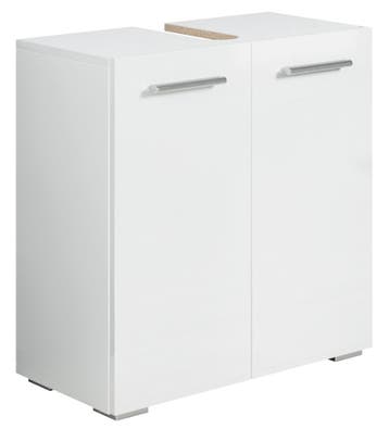 Wastafelkast Jupiter 60 x 30 x 60 cm Mat wit Badkamerkast, Verzenden