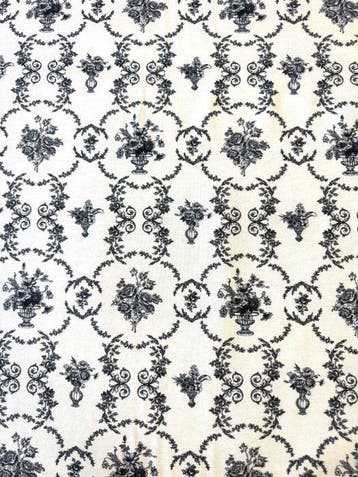 1713Prestigieus en exclusief stof Toile de Jouy in dubbele, Antiek en Kunst