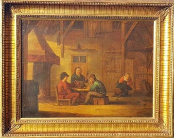 Nederlandse school (XVIII) - A Tavern Scene with Drinkers