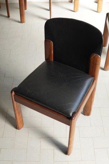 Bernini - Silvio Coppola - Stoel (6) - 330 - Walnoot, Leder
