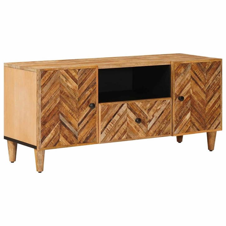 vidaXL Opbergkasten Bruin 105 x 33,5 x 46 cm Massief Mango, Huis en Inrichting, Woonaccessoires | Cd- en Dvd-rekken, Nieuw, Verzenden