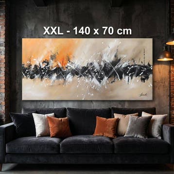 Monika Spiewak - Abstract - Oil Painting Stretched On The