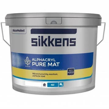 Sikkens Alphacryl Pure Mat SF extreem matte binnenmuurverf S, Nieuw