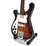 Miniatuur Rickenbacker basgitaar met gratis standaard, Verzenden, Beeldje, Replica of Model