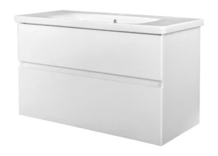 Quick-Greeploos meubel onderkast + wastafel 100 cm glans-wit, Maison & Meubles, Salle de bain | Meubles de Salle de bain, Enlèvement ou Envoi