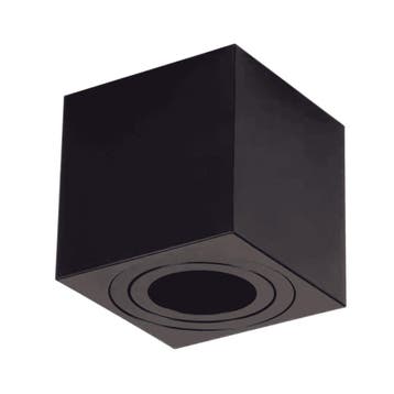 Plafondspot vierkant GU10 Zwart, Verzenden