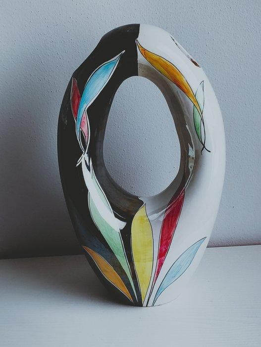 Egisto Fantechi - Vaas - Maiolica, Antiek en Kunst, Antiek | Glaswerk en Kristal