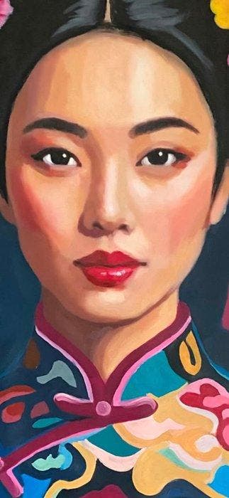 TA Duy Tung - Éclat floral 120 120 cm