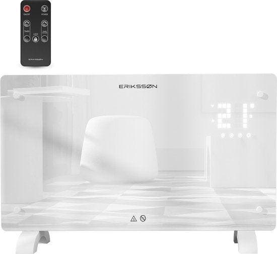 2dekans | Erikssøn Elektrische Kachel - 2000W Heater - wit, Huis en Inrichting, Kachels, Ophalen of Verzenden