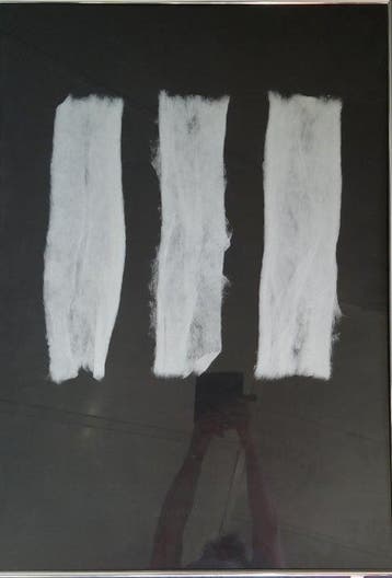 Henk Peeters (1925-2013) - Three rows of cotton wool on