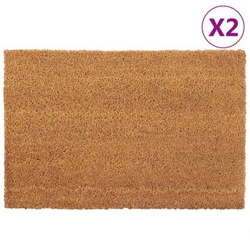 vidaXL Deurmatten 2 st 40x60 cm getufte kokosvezel naturel, Verzenden, Nieuw