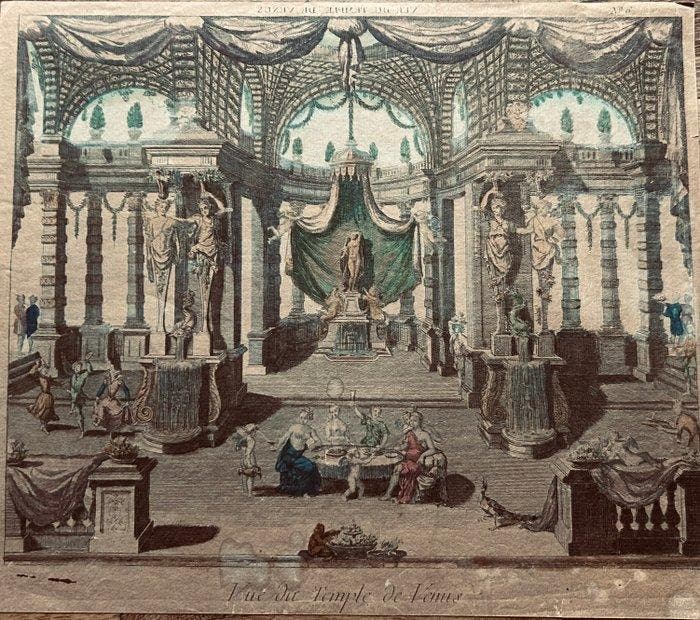 Editore: Jacques - J. Chéreau, Parigi (XVI - Vue du Temple, Antiek en Kunst, Antiek | Overige Antiek