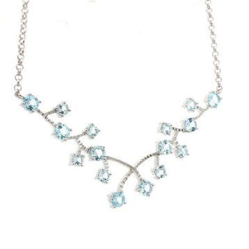 Zonder minimumprijs - Halsketting Zilver - 7.36ct. tw.
