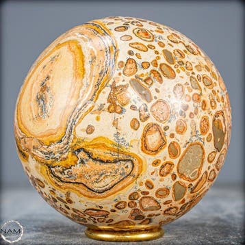 Natuurlijke eerste kwaliteit luipaardjaspis Sphere- 1970.39, Verzamelen