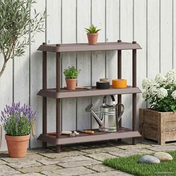 vidaXL Plankenunit 3-laags 100 x 40 x 96 cm PP Bruin, Verzenden