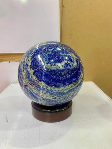 lapis lazuli Grote Bol - Hoogte: 56 cm - Breedte: 56 cm-