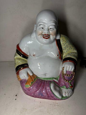 Beeldje - statuette de Bouddha rieur en porcelaine (2) -, Antiquités & Art
