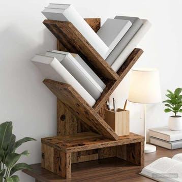 vidaXL Boomvormige boekenplank met 3 planken 30 x 18 x 48 cm, Verzenden