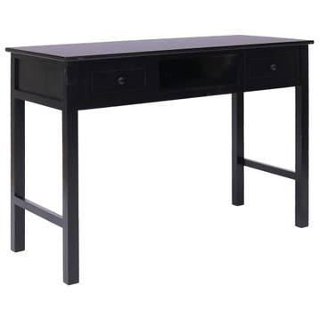 vidaXL Schrijftafel 110x45x76 cm hout zwart, Huis en Inrichting, Bureaus, Verzenden, Nieuw