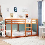 vidaXL Stapelbed massief grenenhout wasbruin 90x190 cm, Verzenden, Nieuw