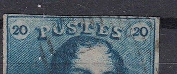 België 1849/1849 - Krassen op POSTES - OBP : 2 V2 (Balasse