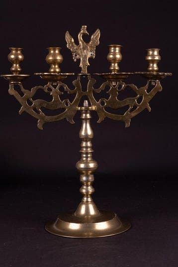 Judaica: Shabbat/sabbath Candelabrum - Kandelaber - Messing