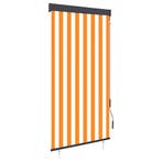 vidaXL Rolgordijn voor buiten 80x250 cm wit en oranje, Verzenden