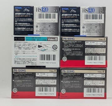 Sony, TDK P6-120HG / P6-120MP / P6-120HS / P6-90HG (Video8