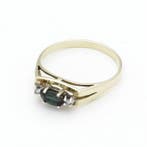 Bague - 14 carats Or jaune Diamant (Naturelle) - Saphir, Bijoux, Sacs & Beauté