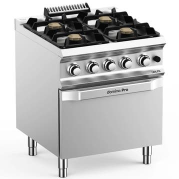 Fornuis + Oven | DOMINA PRO 700 | Gas | 4 Branders (4x 7kW), Verzenden